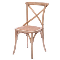 Chaise croisillon en bois 