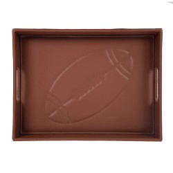 Plateau Rugby marron 30x40 cm