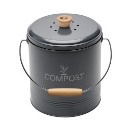 Seau compost rond noir 4,5L