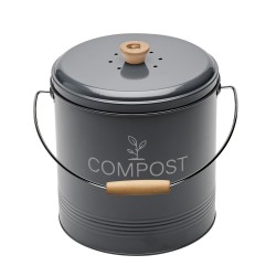 Seau compost rond noir 8L