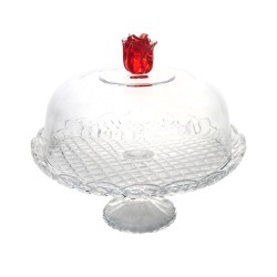 Cloche sur pied Rose en...