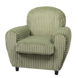 Fauteuil Club velours vert 