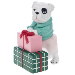 Chien Bull Santa cadeau...