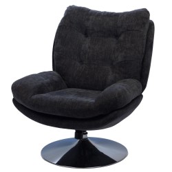 Fauteuil Magnum noir chrome