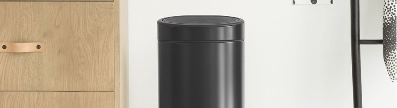 Mini poubelle, ronde, 4,5 L, inox - simplehuman